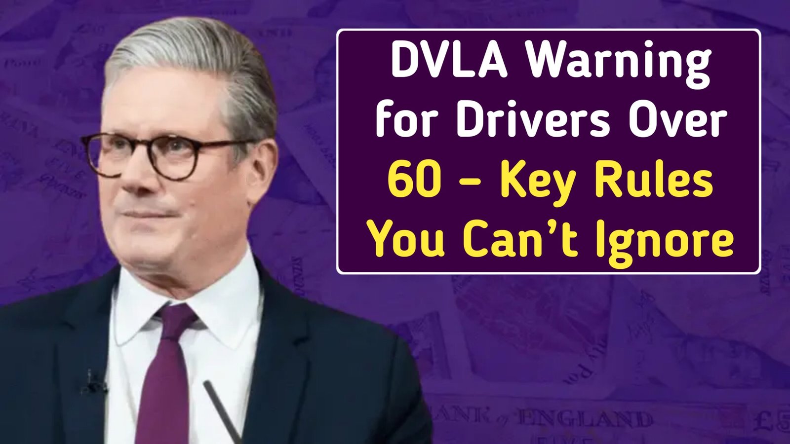 DVLA Warning for Drivers Over 60